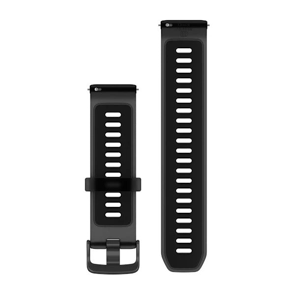 Încărcați imaginea în vizualizatorul Galerie, Curea silicon - Quick Release 22 - Negru translucid I Negru cu carcasa slate
