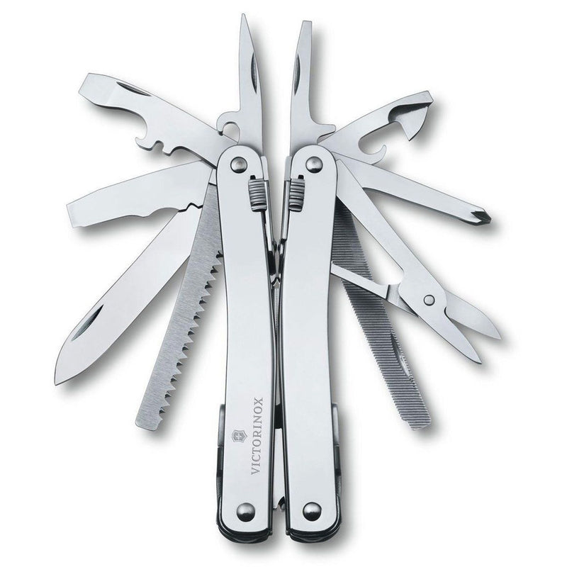 Load image into Gallery viewer, Multitool 38 de functii, teaca de piele, VICTORINOX SWISS TOOL X PLUS 3.0236.L
