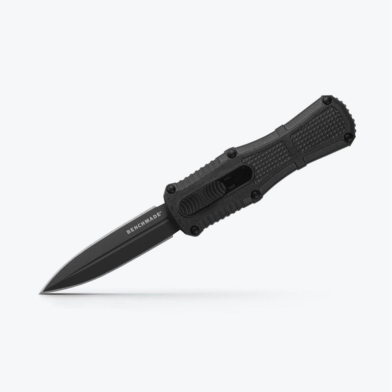 Încărcați imaginea în vizualizatorul Galerie, Briceag automat BENCHMADE Mini Claymore OTF | Black Grivory® | Dagger 3375GY
