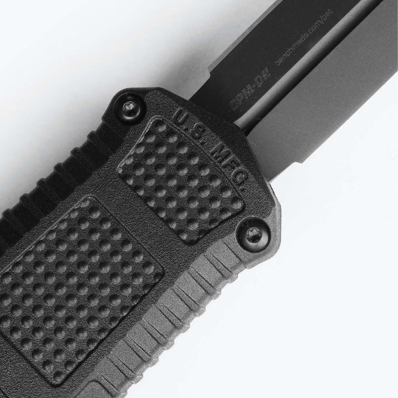 Încărcați imaginea în vizualizatorul Galerie, Briceag automat BENCHMADE Mini Claymore OTF | Black Grivory® | Dagger 3375GY
