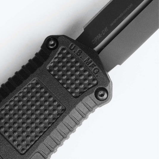 Briceag automat BENCHMADE Mini Claymore OTF | Black Grivory® | Dagger 3375GY