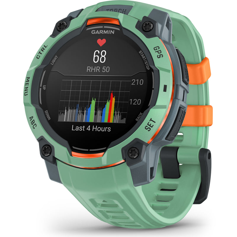 Încărcați imaginea în vizualizatorul Galerie, GARMIN INSTINCT 3 - 45 MM AMOLED VERDE NEO TROPIC - SMARTWATCH ROBUST CU GPS
