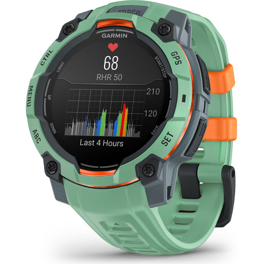GARMIN INSTINCT 3 - 45 MM AMOLED VERDE NEO TROPIC - SMARTWATCH ROBUST CU GPS