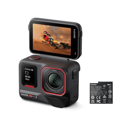 INSTA360 ACE PRO 2 – CAMERĂ DE ACȚIUNE PROFESIONALĂ 8K CU SENZOR 1/1.3″ ŞI LENTILĂ LEICA