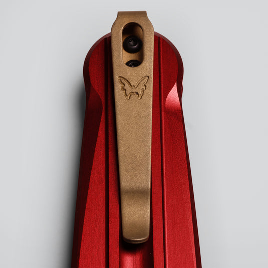 Briceag de buzunar BENCHMADE LOWDEN ™ | Phoenix Red Aluminum 491GY-01