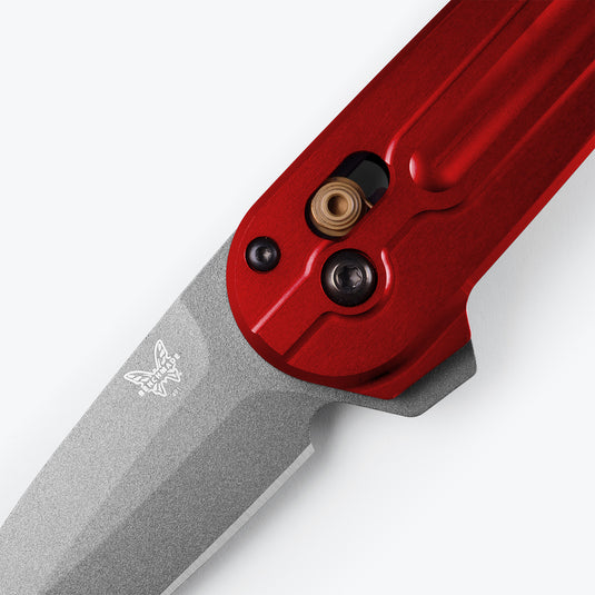 Briceag de buzunar BENCHMADE LOWDEN ™ | Phoenix Red Aluminum 491GY-01