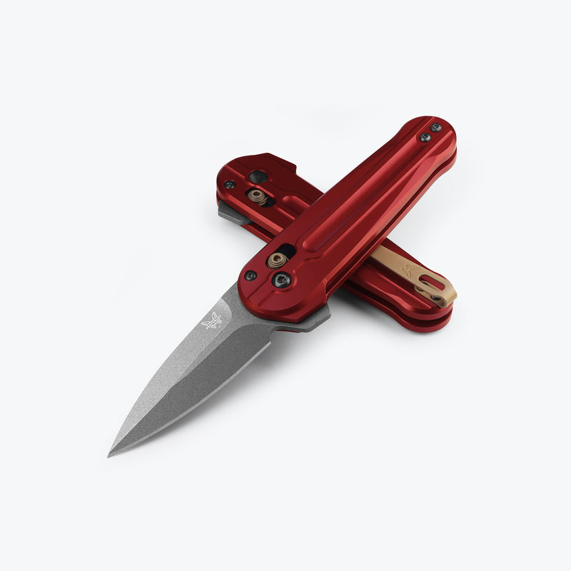 Încărcați imaginea în vizualizatorul Galerie, Briceag de buzunar BENCHMADE LOWDEN ™ | Phoenix Red Aluminum 491GY-01
