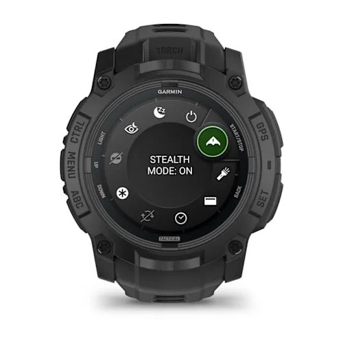 GARMIN INSTINCT 3 - 50 MM AMOLED TACTICAL - NEGRU - SMARTWATCH ROBUST CU GPS