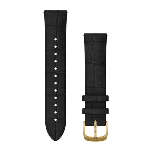 Curea piele - Quick Release 20 - Italian Leather | Black Embossed