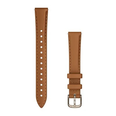 Curea piele - Lily 2 - 14 mm - tan | cream gold