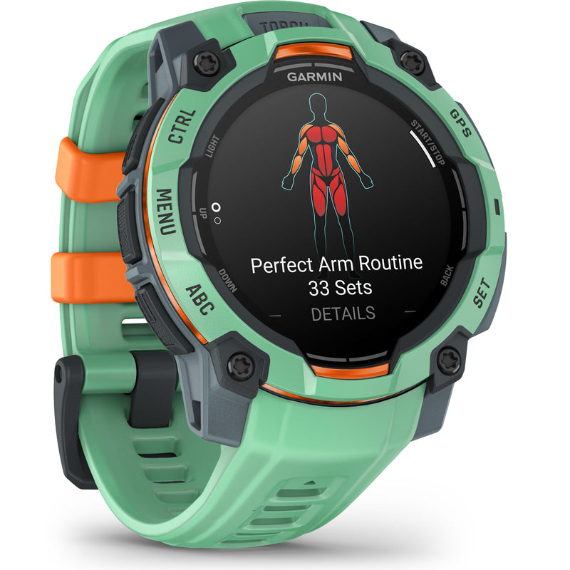 Încărcați imaginea în vizualizatorul Galerie, GARMIN INSTINCT 3 - 45 MM AMOLED VERDE NEO TROPIC - SMARTWATCH ROBUST CU GPS
