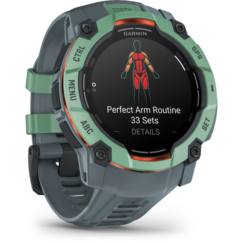 Încărcați imaginea în vizualizatorul Galerie, Ceas Garmin - INSTINCT 3 - 50 MM AMOLED VERDE NEO TROPIC - SMARTWATCH ROBUST CU GPS
