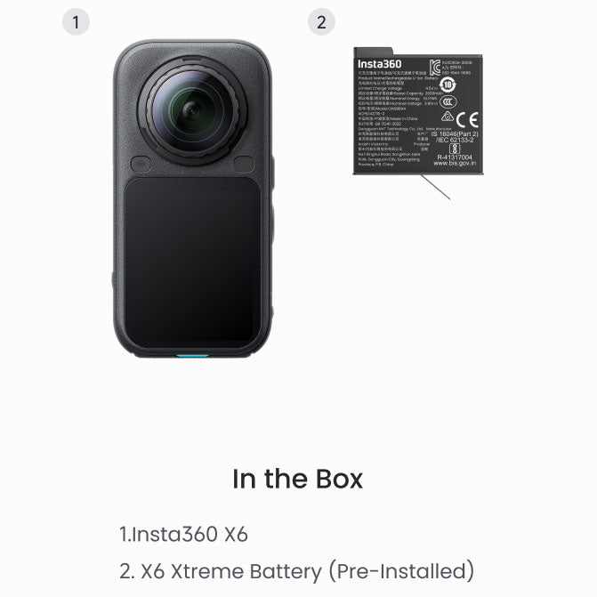 Încărcați imaginea în vizualizatorul Galerie, Insta360 - camera video sport 8K 360 - X6 - Bundle Midnight Black
