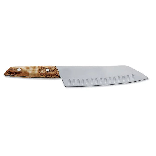 Cutit SANTOKU, lama cu alveole, lungime 18 cm, maner din lemn de mesteacan, F. DICK VIVUM 8.3642.18K