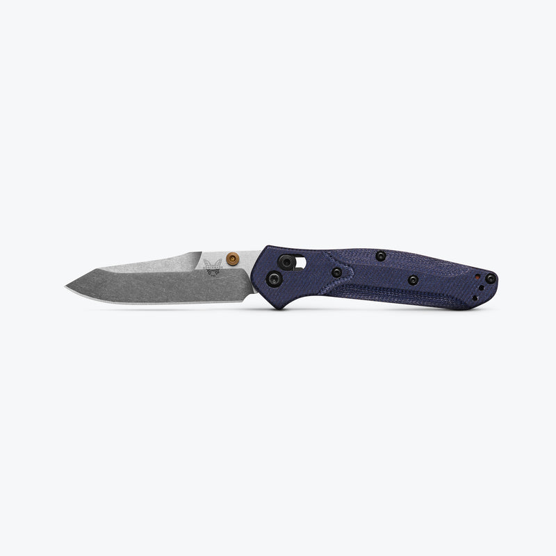 Încărcați imaginea în vizualizatorul Galerie, Briceag de buzunar BENCHMADE | MINI OSBORNE| Denim Micarta 945-04
