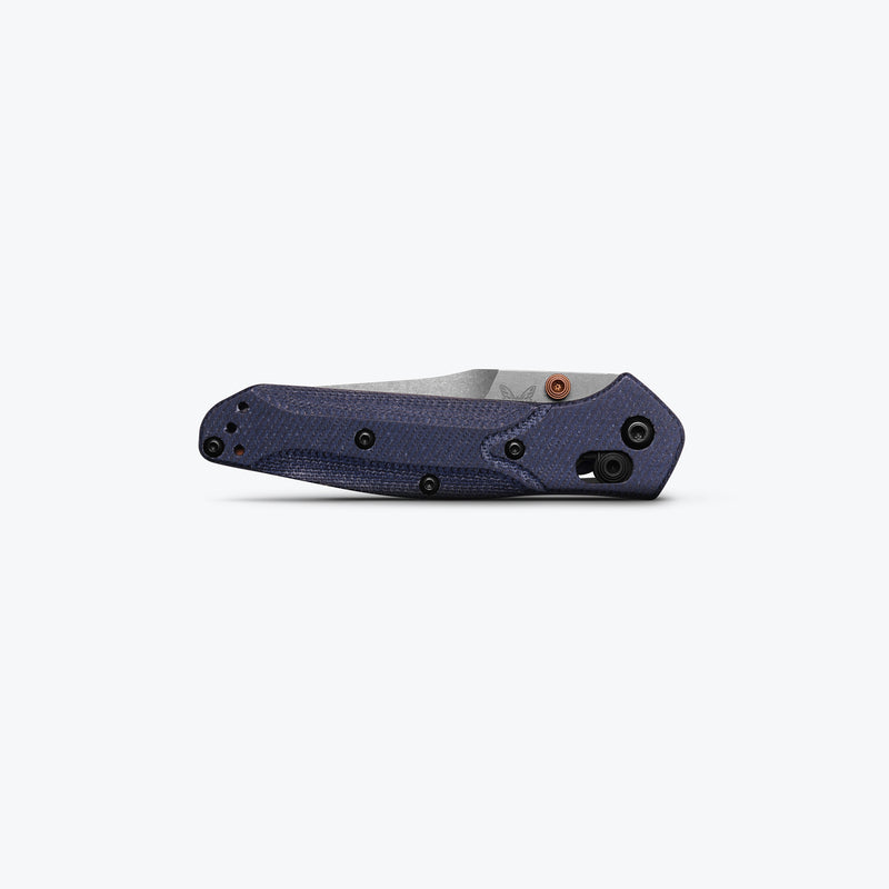 Încărcați imaginea în vizualizatorul Galerie, Briceag de buzunar BENCHMADE | MINI OSBORNE| Denim Micarta 945-04
