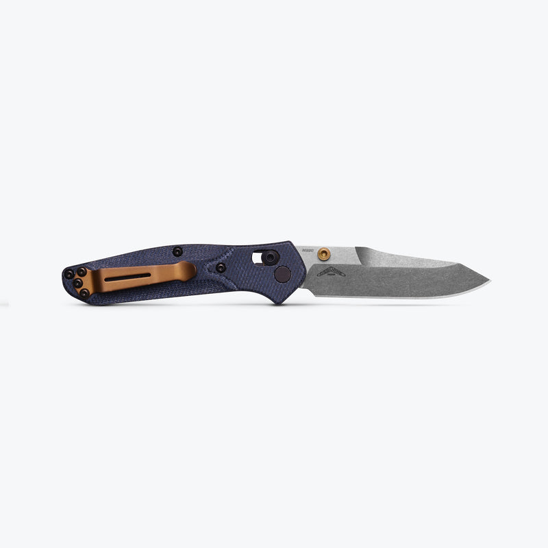 Încărcați imaginea în vizualizatorul Galerie, Briceag de buzunar BENCHMADE | MINI OSBORNE| Denim Micarta 945-04
