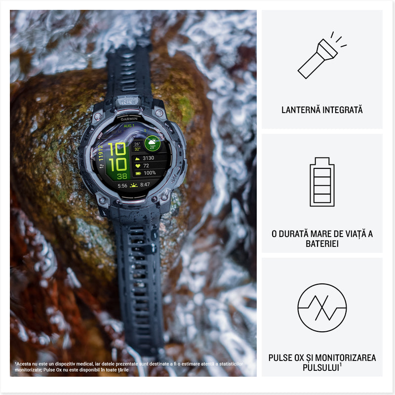 Încărcați imaginea în vizualizatorul Galerie, Ceas Garmin - INSTINCT 3 - 50 MM AMOLED VERDE NEO TROPIC - SMARTWATCH ROBUST CU GPS
