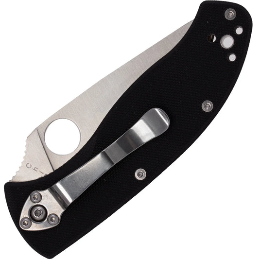 Briceag de buzunar SPYDERCO TENACIOUS VG10 BLACK PLAIN C122GP