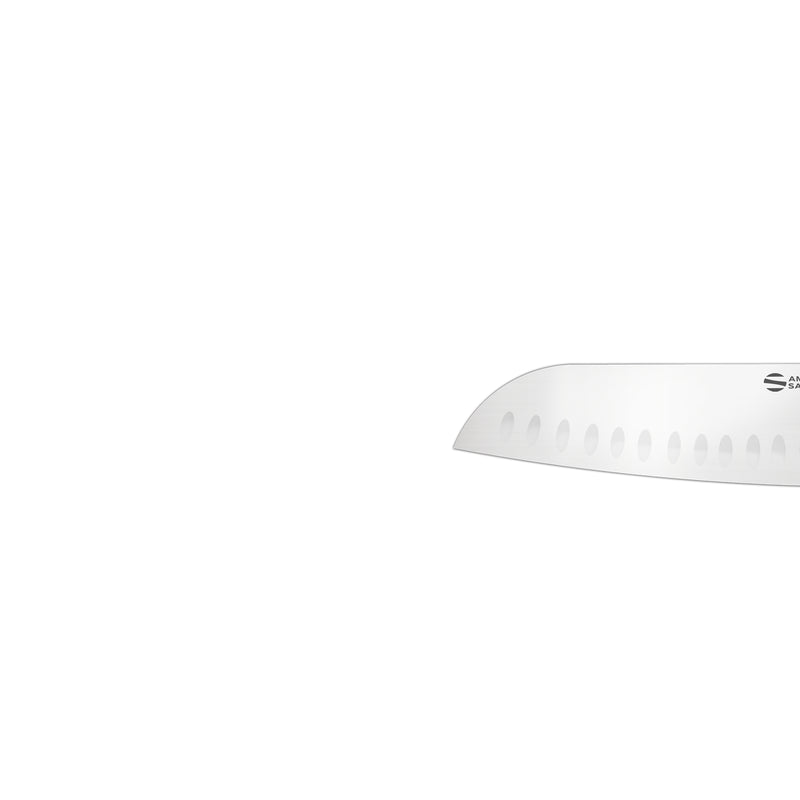 Încărcați imaginea în vizualizatorul Galerie, Cutit Santoku, lama 18 cm cu alveole, AMBROGIO SANELLI BBQ BC50018N
