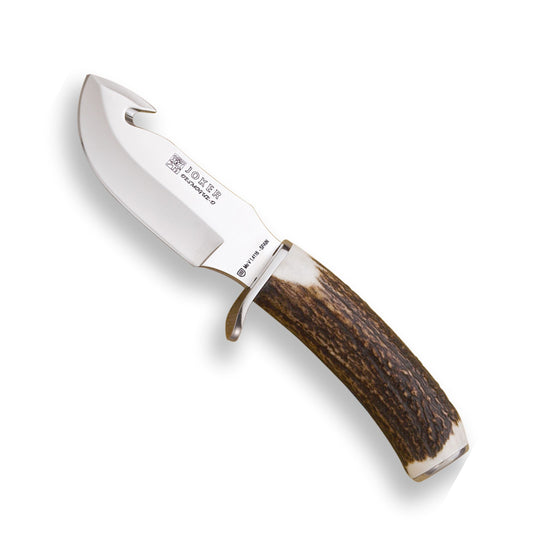 Cutit pentru jupuit JOKER DESMOGUE D, maner corn cerb, lama 11 cm, CC28