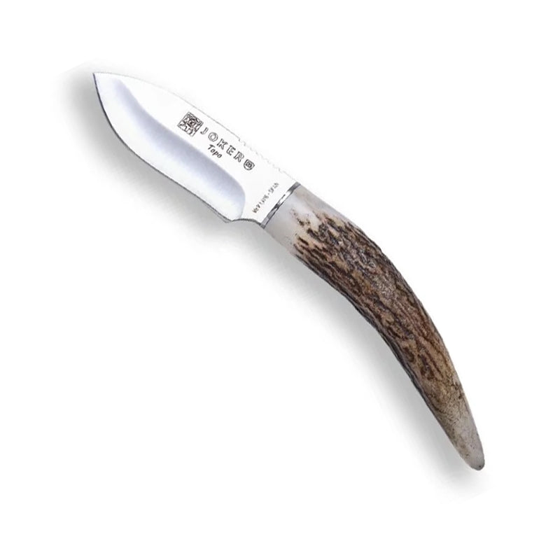Încărcați imaginea în vizualizatorul Galerie, Cutit Outdoor JOKER TOPO maner corn cerb, lama 7.5 cm, CC57
