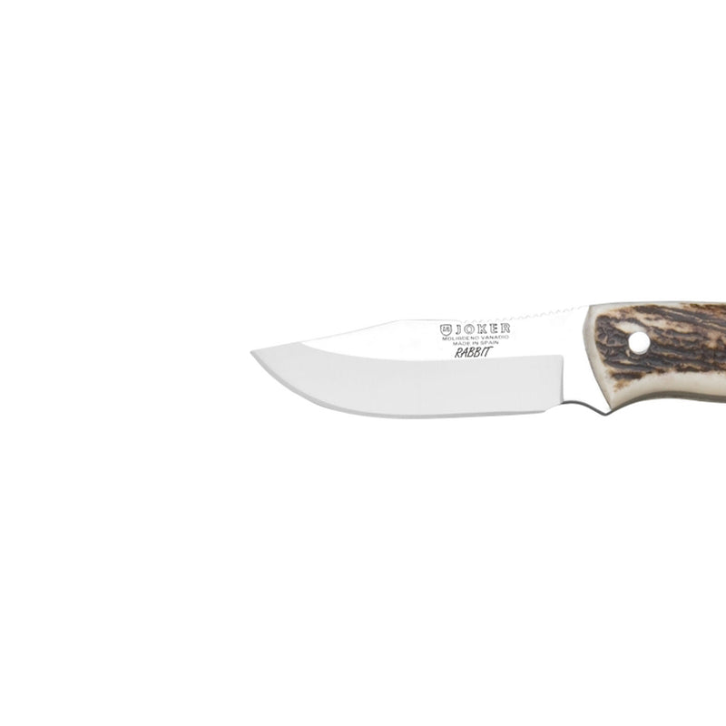 Încărcați imaginea în vizualizatorul Galerie, Cutit Bushcraft JOKER RABBIT, maner din corn, lama 8.5 cm, CB76
