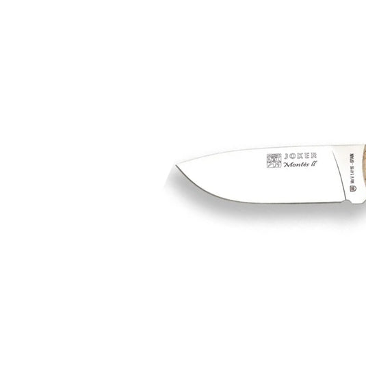 Cutit pentru outdoor JOKER MONTES II, maner lemn mesteacan cret, lama full tang 11 cm, CL58