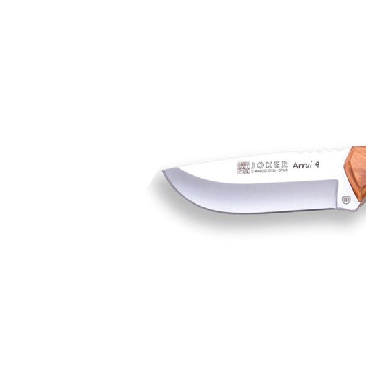 Cutit pentru Outdoor JOKER ARRUI 9, maner lemn maslin, lama full tang 9 cm, CO64