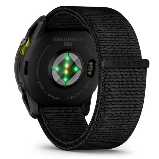 Ceas Garmin Enduro 3 - ceas ultra multisport cu GPS - ramă gri din titanium DLC si curea textilă neagră