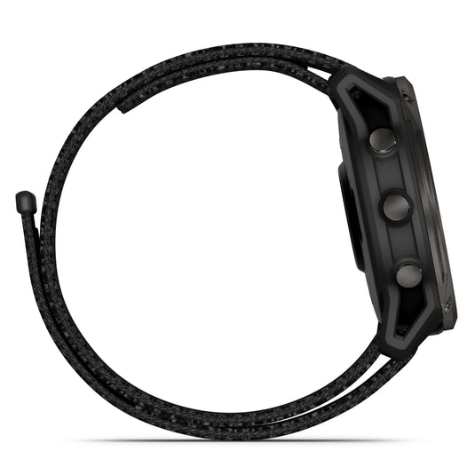 Ceas Garmin Enduro 3 - ceas ultra multisport cu GPS - ramă gri din titanium DLC si curea textilă neagră