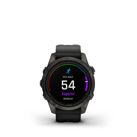 Ceas Garmin - epix Pro 42mm Gen 2s Sapphire smartwatch premium AMOLED - ramă Soft Gold si curea din silicon crem (Copy)