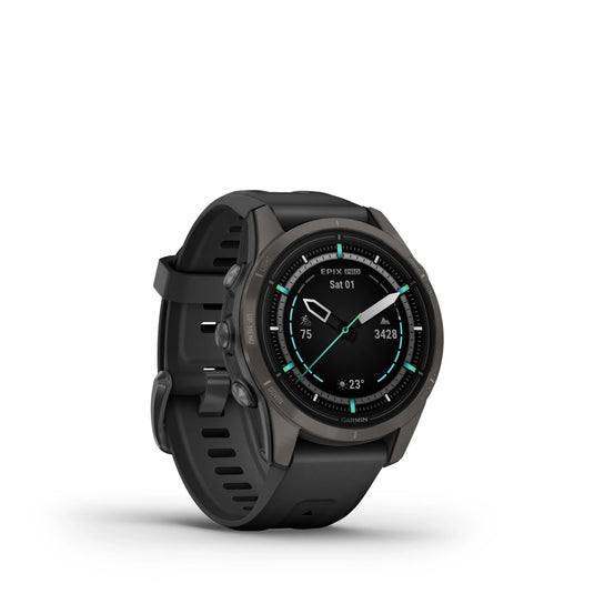 Ceas Garmin - epix Pro 42mm Gen 2s Sapphire smartwatch premium AMOLED - ramă Soft Gold si curea din silicon crem (Copy)