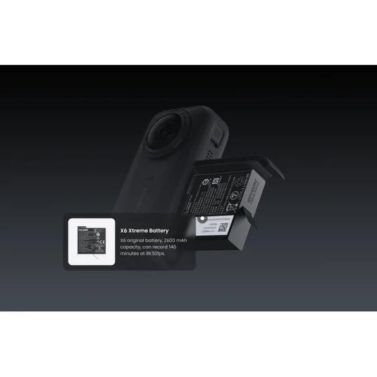 Camera video sport 8K 360 - X6 - Essentials Bundle Midnight Black