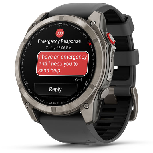 Fenix 8 Pro AMOLED Sapphire - 51 mm - Titanium with Graphite | Black silicone band