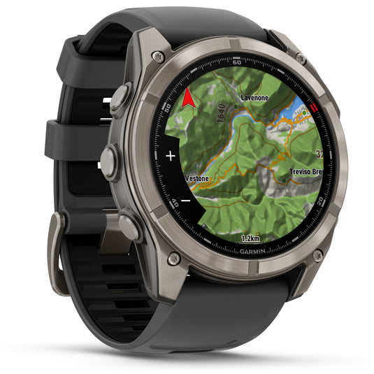 Fenix 8 Pro AMOLED Sapphire - 51 mm - Titanium with Graphite | Black silicone band