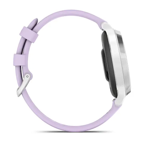Încărcați imaginea în vizualizatorul Galerie, Lily 2 - Active - Silver Bezel with Jasmine Purple Case and Silicone Band
