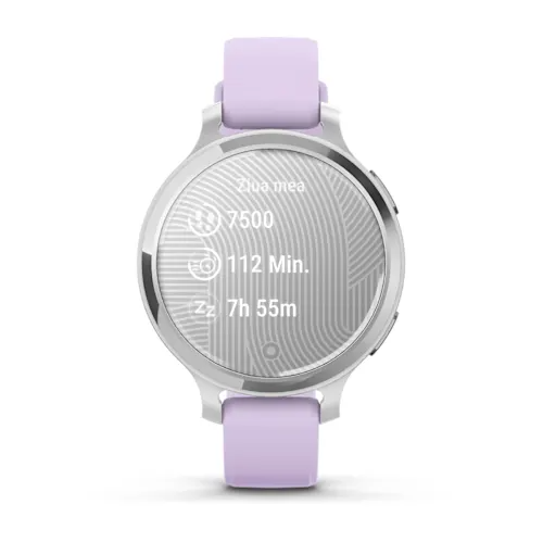 Încărcați imaginea în vizualizatorul Galerie, Lily 2 - Active - Silver Bezel with Jasmine Purple Case and Silicone Band
