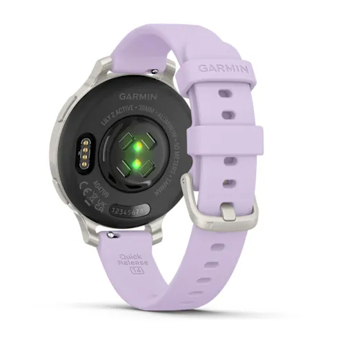 Lily 2 - Active - Silver Bezel with Jasmine Purple Case and Silicone Band