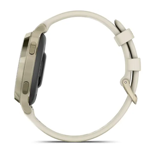 Lily 2 - Active - Lunar Gold Bezel with Bone Case and Silicone Band