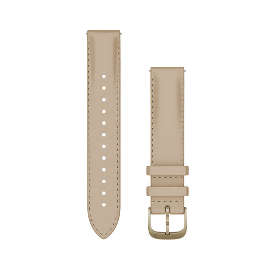 Curea piele - Quick Release 18 - Lighs sand/Cream gold
