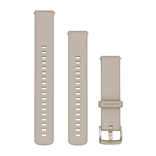 Curea silicon - Quick Release 18 watch band - French Gray I Soft Gold