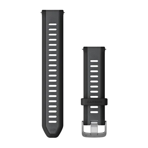 Curea silicon - Quick Release 20 - Forerunner 165 -  Black/Slate Gray
