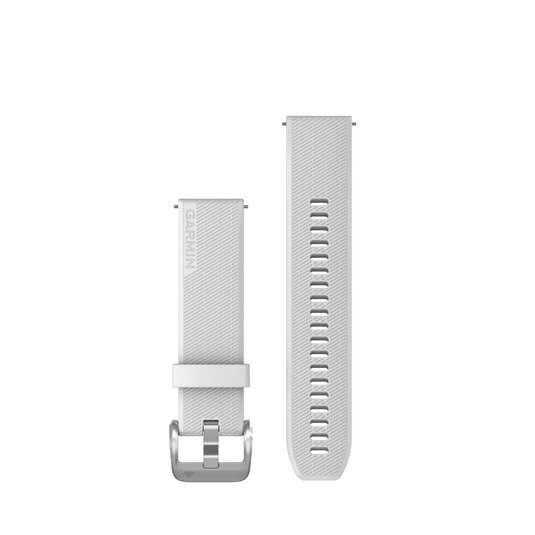 Curea silicon - Quick Release 20 - white/silver hardware