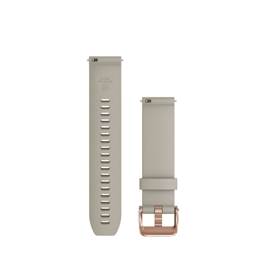 Curea silicon - Quick Release 20 - light sand/rose gold