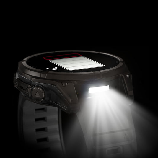 Fenix 8 Solar Sapphire - 47 mm - Carbon Gray DLC Titanium with Black | Pebble Gray Silicone Band