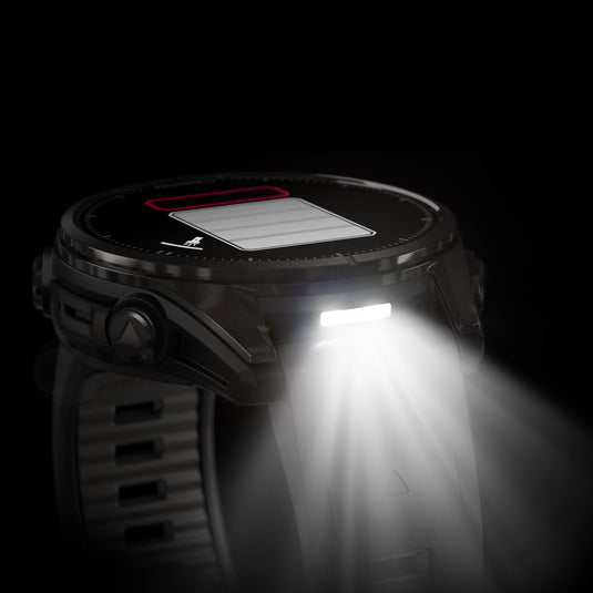Fenix 8 AMOLED Sapphire - 43 mm - Carbon Gray DLC Titanium with Black | Pebble Gray Silicone