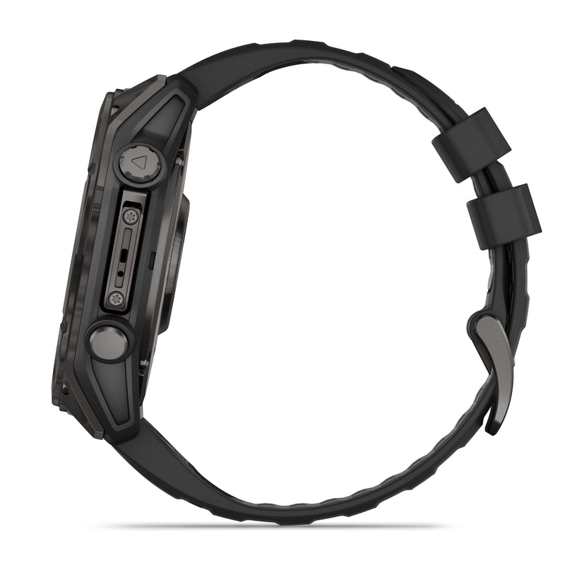 Load image into Gallery viewer, Fenix 8 AMOLED Sapphire - 51 mm - Carbon Gray DLC Titanium with Black | Pebble Gray Silicone Band
