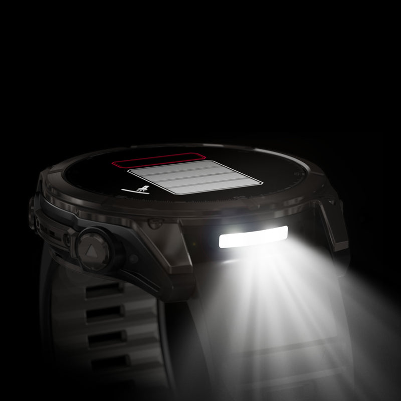 Load image into Gallery viewer, Fenix 8 AMOLED Sapphire - 51 mm - Carbon Gray DLC Titanium with Black | Pebble Gray Silicone Band
