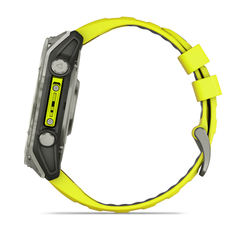 Load image into Gallery viewer, Fenix 8 Solar Sapphire - 51 mm - Titanium with Amp Yellow | Graphite Silicone Band
